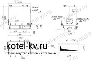 Котел КВ-0.6 РПК чертеж Чертеж котла КВ-0.6 РПК